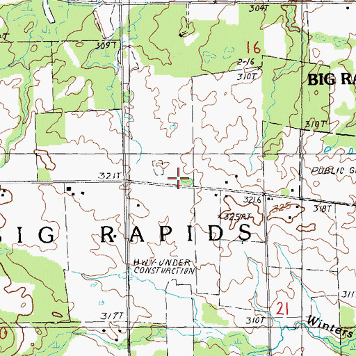 Topographic Map of Interchange 139, MI