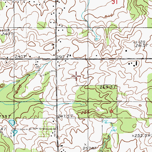 Topographic Map of Hesperia United Methodist Church, MI