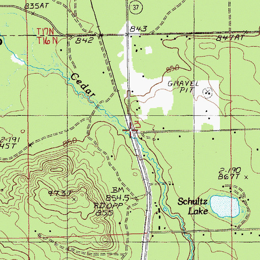 Topographic Map of Alderson Station (historical), MI