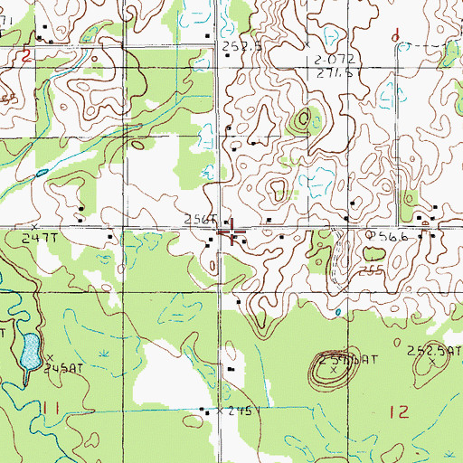 Topographic Map of Shaw Post Office (historical), MI