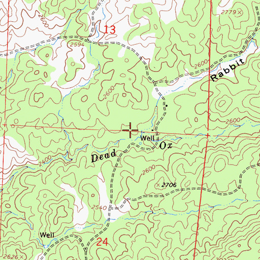 Topographic Map of Rabbit Gulch, CA