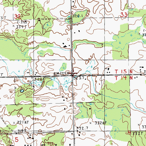 Topographic Map of Keno Post Office (historical), MI