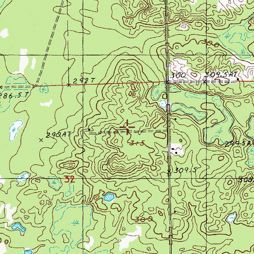 Topographic Map of Holmdale Post Office (historical), MI