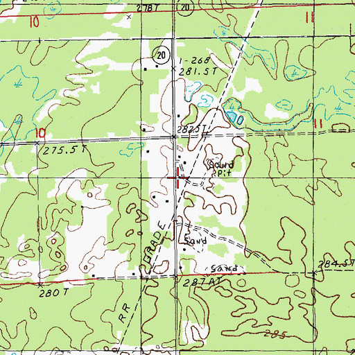 Topographic Map of Fields Post Office (historical), MI