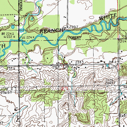 Topographic Map of Denver Post Office (historical), MI