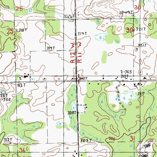 Topographic Map of Home Post Office (historical), MI