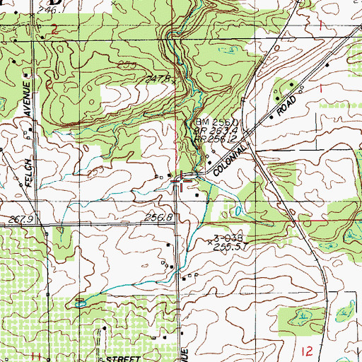 Topographic Map of Brooks Post Office (historical), MI