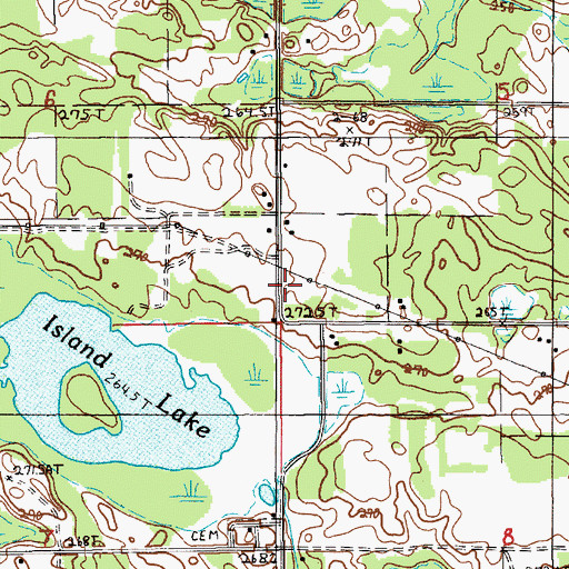 Topographic Map of Beaver Post Office (historical), MI