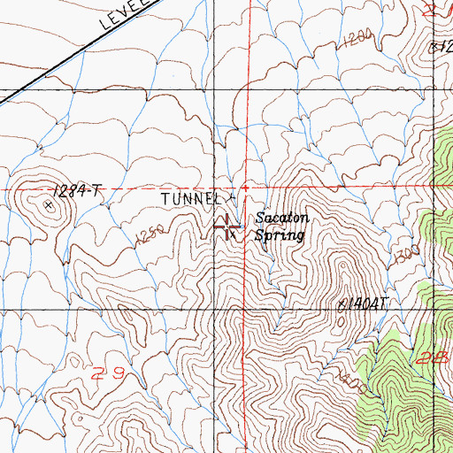 Topographic Map of Sacaton Spring, CA