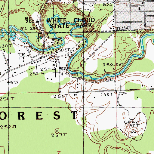 Topographic Map of Alleyton (historical), MI