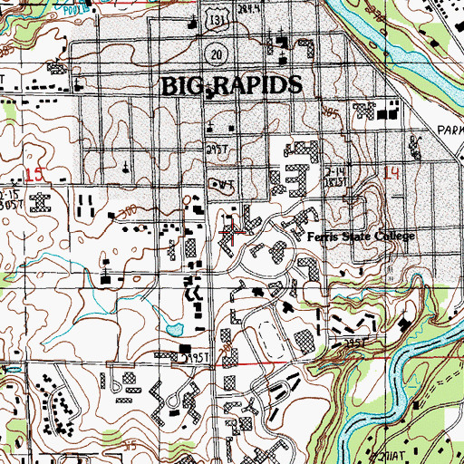 Topographic Map of Williams Auditorium, MI