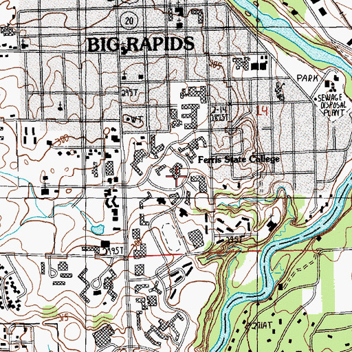 Topographic Map of Rankin Student Center, MI