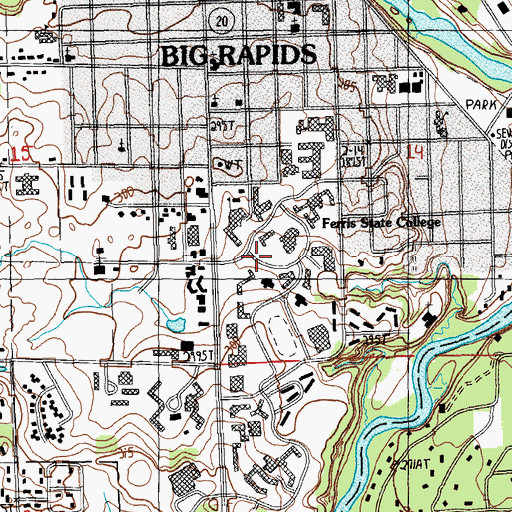 Topographic Map of Flite Library, MI