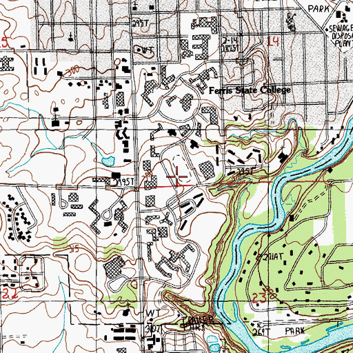 Topographic Map of Top Taggart Field, MI