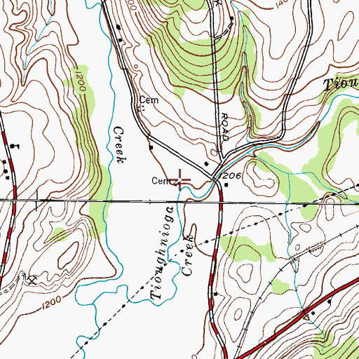 Topographic Map of Lee Cemetery, NY