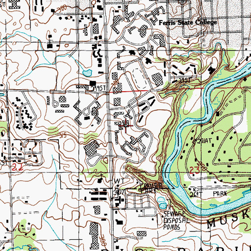Topographic Map of South Commons, MI