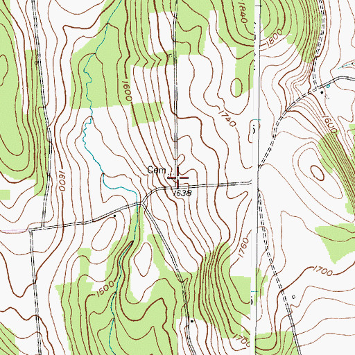 Topographic Map of Sessions Hill Neighborhood Cemetery, NY