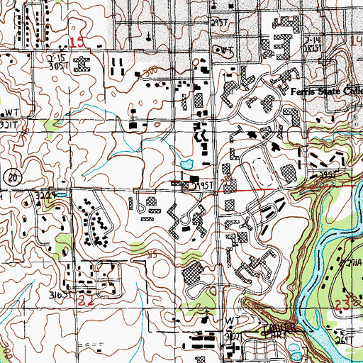 Topographic Map of Pharmacy Building, MI