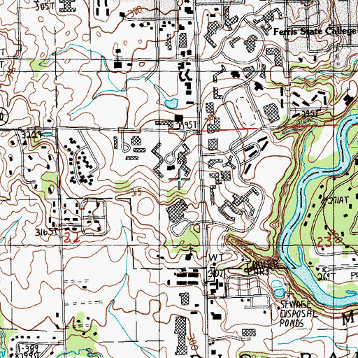 Topographic Map of Southwest Heating Plant, MI