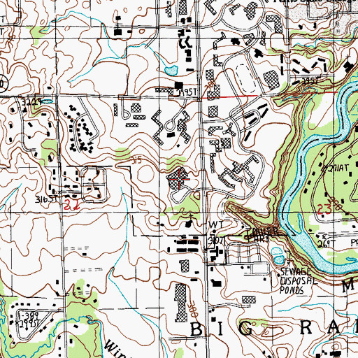 Topographic Map of Ewigleben Sports Complex, MI