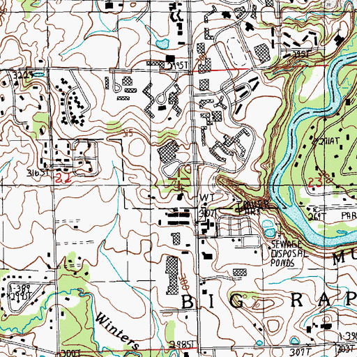 Topographic Map of General Services Building, MI