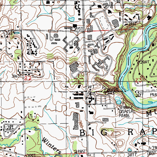 Topographic Map of General Services Building, MI