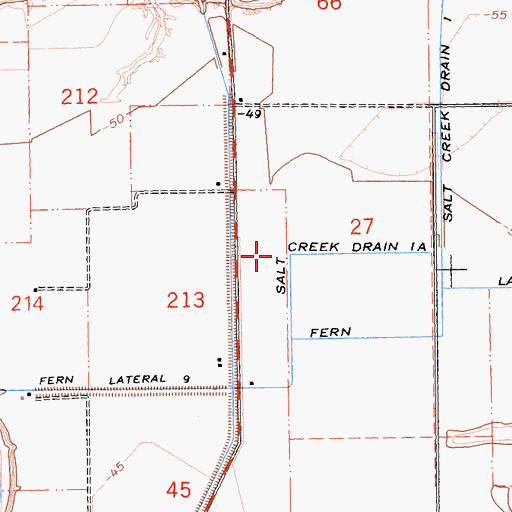 Topographic Map of Salt Creek Drain One A, CA