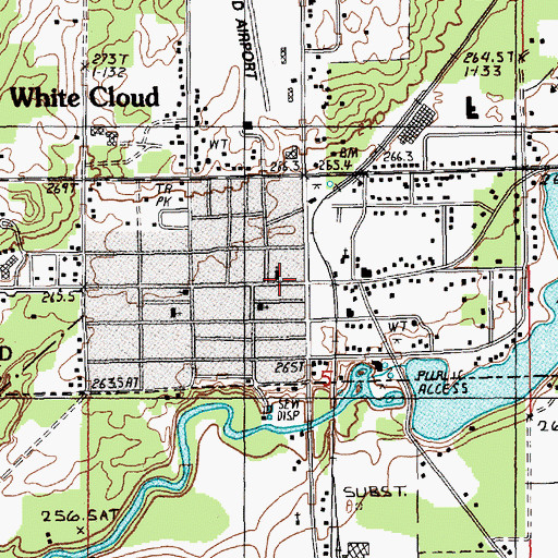 Topographic Map of Seventh Day Baptist Church, MI