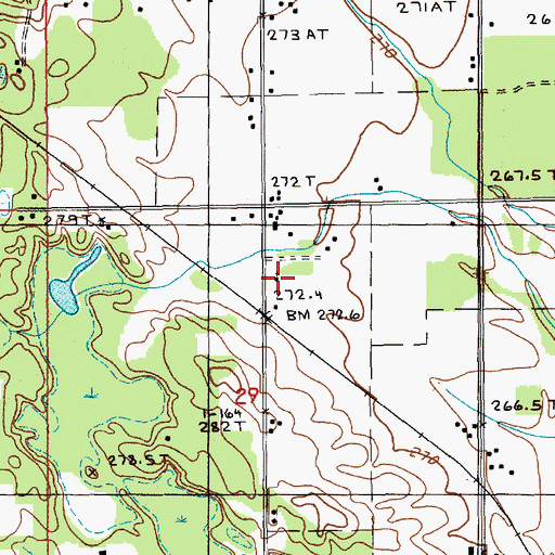 Topographic Map of White Cloud Church of God in Christ, MI