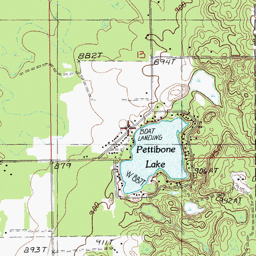 Topographic Map of Pettibone Lake Park, MI