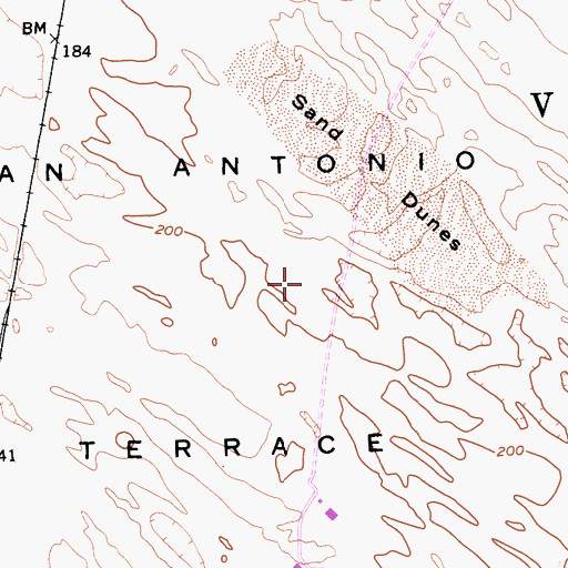 Topographic Map of San Antonio Terrace, CA