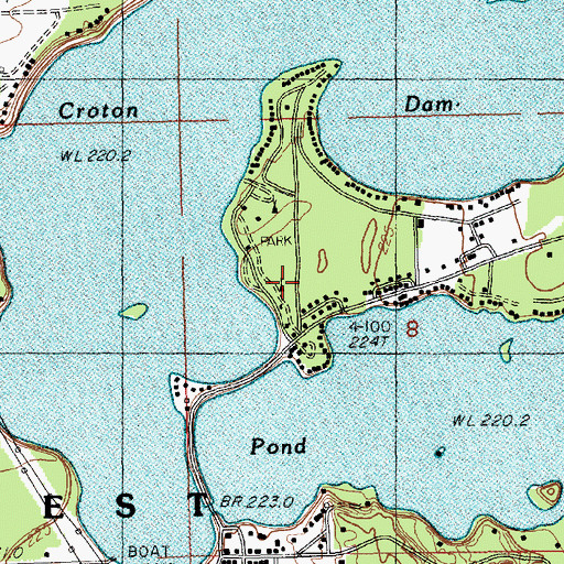 Topographic Map of Croton Township Campground, MI