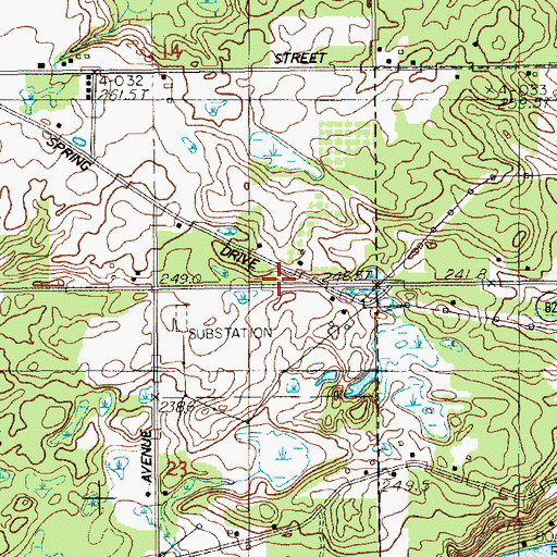 Topographic Map of Believers Bible Chapel, MI