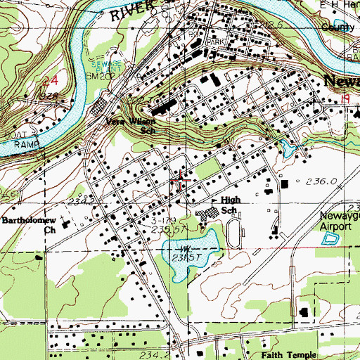 Topographic Map of Grace Bible Church, MI