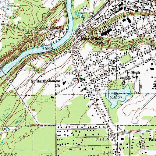 Topographic Map of Body of Christ Lutheran Church, MI