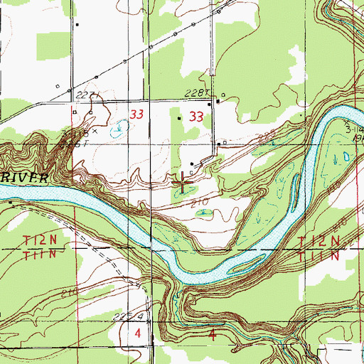 Topographic Map of Mystery Creek Campground, MI