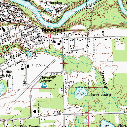 Topographic Map of Brookhaven Estates Mobile Home Park, MI