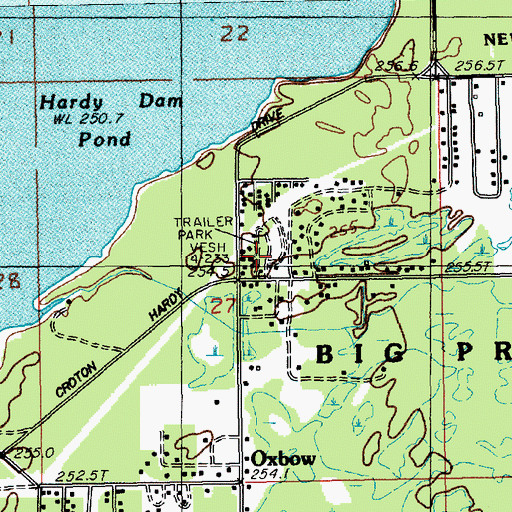 Topographic Map of Four Seasons Trailer Park, MI