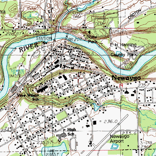 Topographic Map of Velma Matson Upper Elementary School, MI