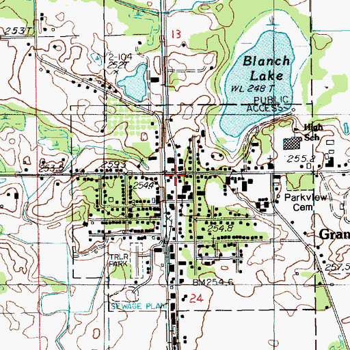 Topographic Map of Family Health Care Clinic, MI