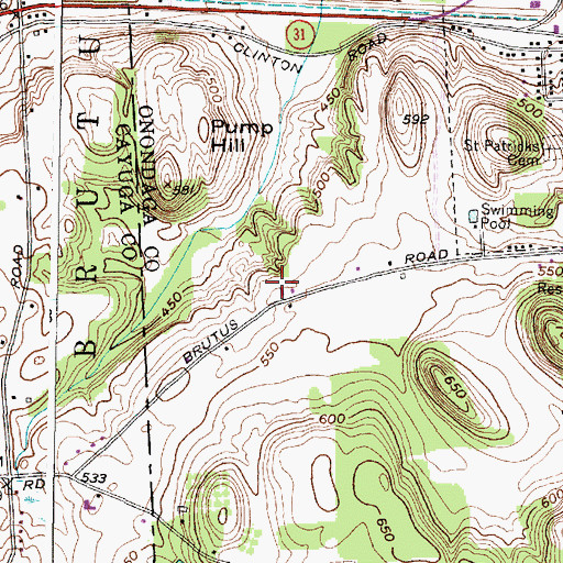 Topographic Map of Wake Robin Farm, NY