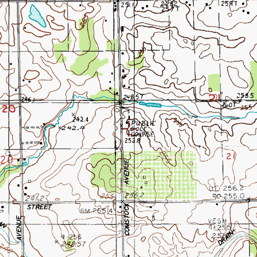 Topographic Map of Northwood Golf Course, MI