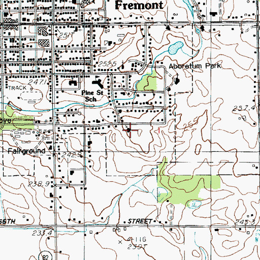 Topographic Map of Second Christian Reformed Church, MI