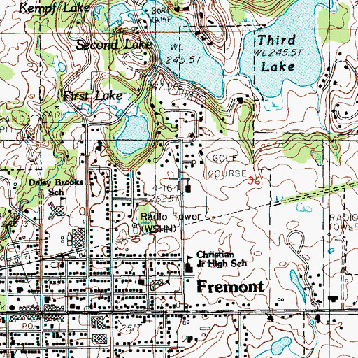 Topographic Map of First Christian Reformed Church, MI