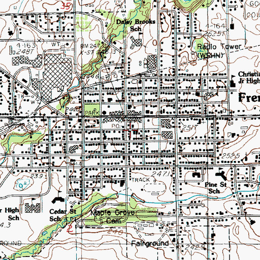 Topographic Map of Church of Jesus Christ of Latter Day Saints, MI