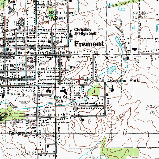 Topographic Map of Trinity Christian Reformed Church, MI