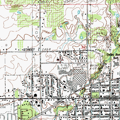 Topographic Map of Church of the Living Christ, MI