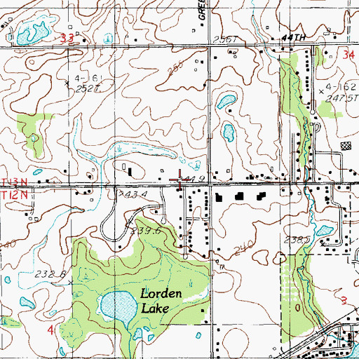 Topographic Map of Faith Baptist Church, MI