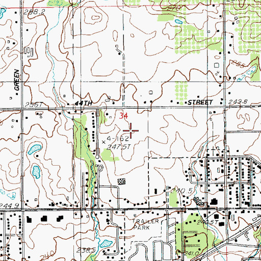 Topographic Map of Country View Estates Mobile Home Park, MI