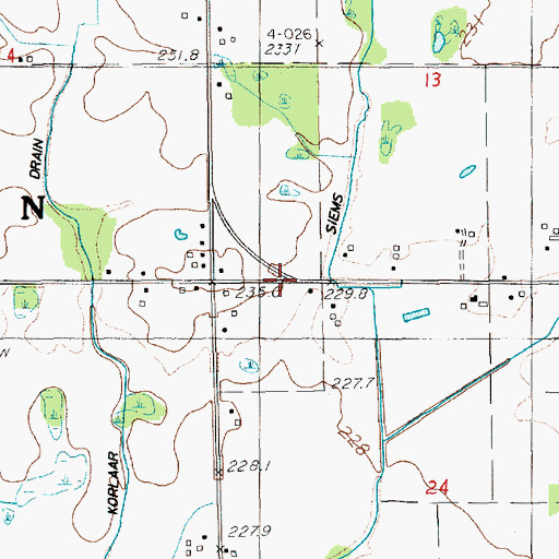 Topographic Map of Providence Christian High School, MI
